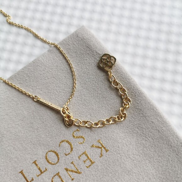 Kendra Scott Gold Ivory Pearl Elisa Necklace NEW - Picture 4 of 4